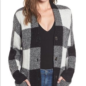 Blank NYC Buffalo Check Cardigan
